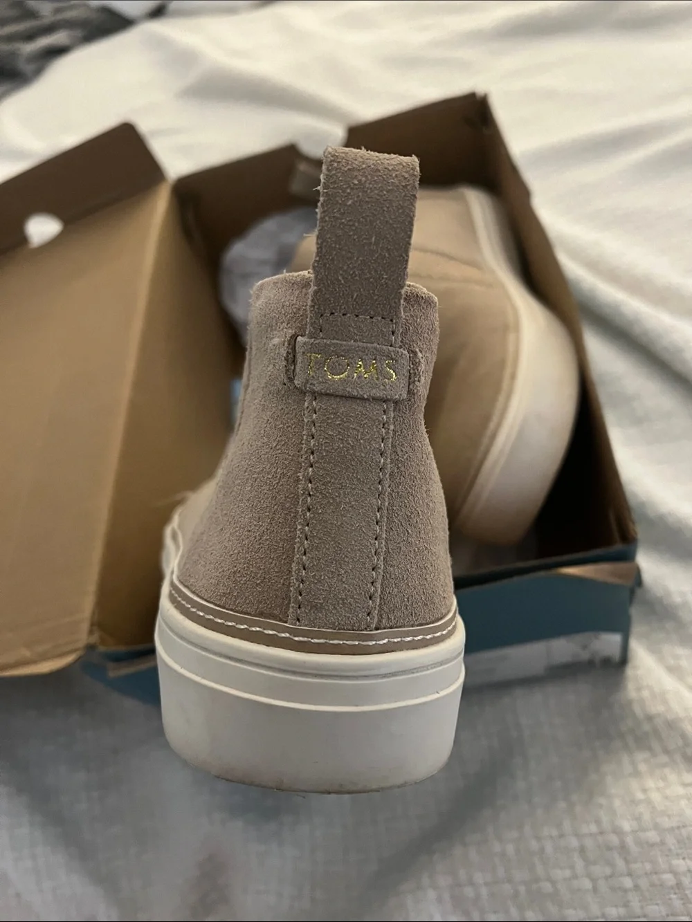 Women’s TOMS Slip-On Casual Sand Suede Ankle Sneakers - Tan